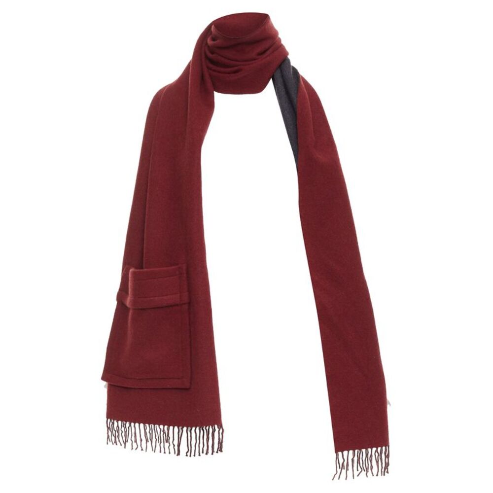 Fendi Cashmere Fringed Long Scarf